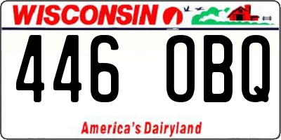 WI license plate 446OBQ