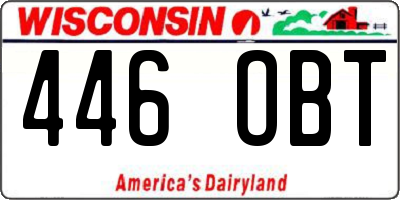 WI license plate 446OBT