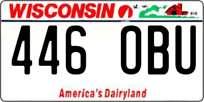 WI license plate 446OBU