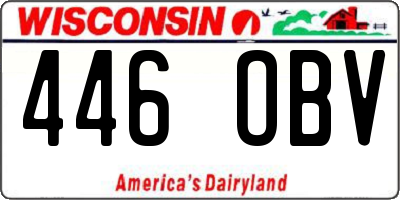 WI license plate 446OBV