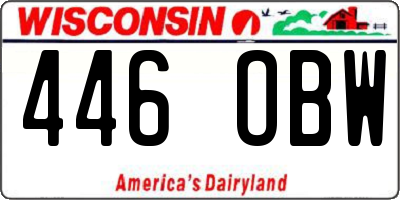 WI license plate 446OBW
