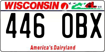 WI license plate 446OBX