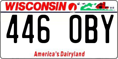 WI license plate 446OBY