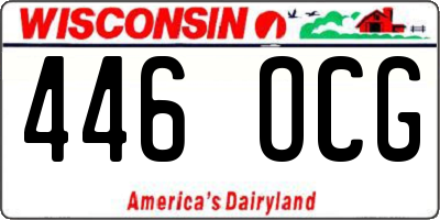 WI license plate 446OCG