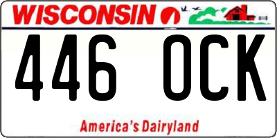 WI license plate 446OCK