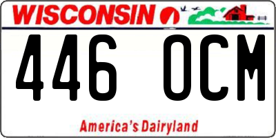WI license plate 446OCM