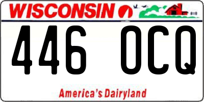 WI license plate 446OCQ