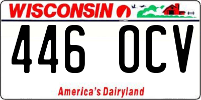 WI license plate 446OCV