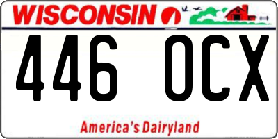 WI license plate 446OCX