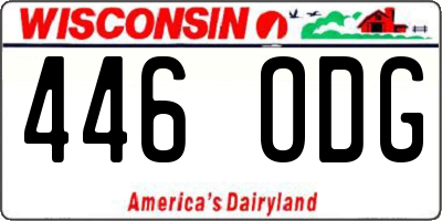 WI license plate 446ODG