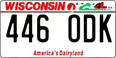 WI license plate 446ODK