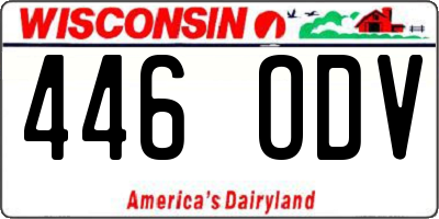 WI license plate 446ODV