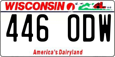 WI license plate 446ODW