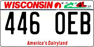 WI license plate 446OEB