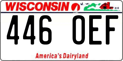 WI license plate 446OEF