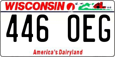 WI license plate 446OEG