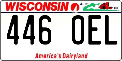 WI license plate 446OEL