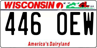 WI license plate 446OEW