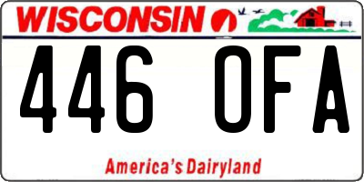 WI license plate 446OFA