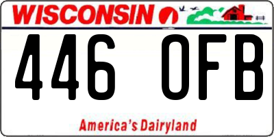 WI license plate 446OFB