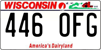 WI license plate 446OFG