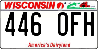 WI license plate 446OFH