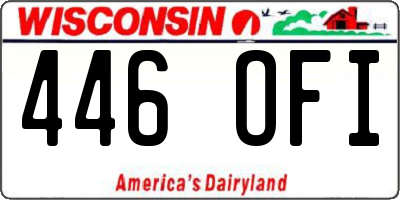 WI license plate 446OFI