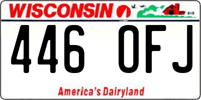 WI license plate 446OFJ