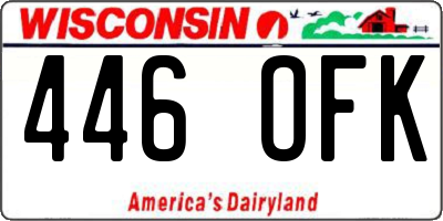 WI license plate 446OFK