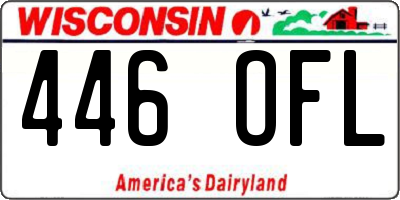 WI license plate 446OFL