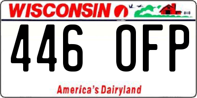 WI license plate 446OFP