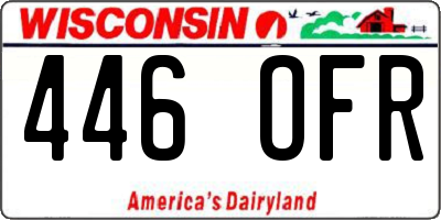 WI license plate 446OFR