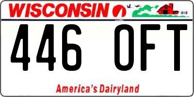 WI license plate 446OFT
