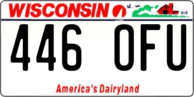 WI license plate 446OFU