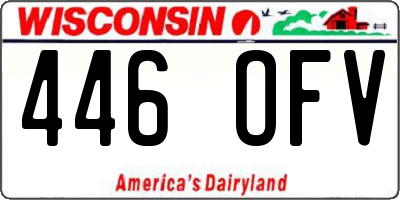WI license plate 446OFV