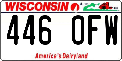 WI license plate 446OFW