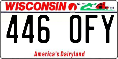 WI license plate 446OFY