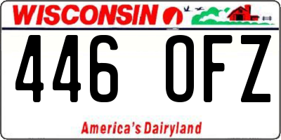 WI license plate 446OFZ