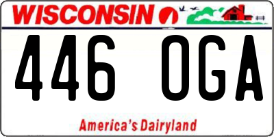 WI license plate 446OGA
