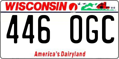 WI license plate 446OGC