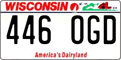 WI license plate 446OGD