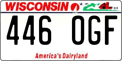 WI license plate 446OGF