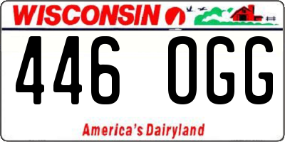 WI license plate 446OGG