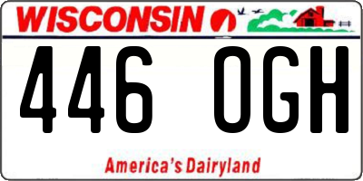 WI license plate 446OGH
