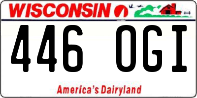 WI license plate 446OGI