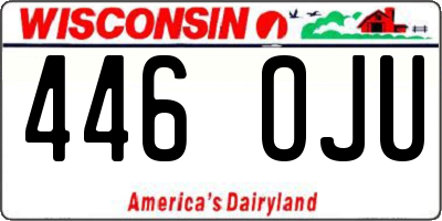 WI license plate 446OJU