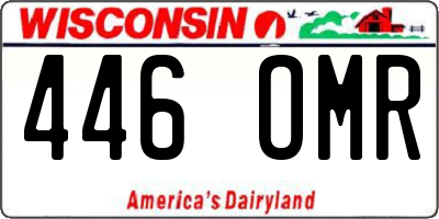 WI license plate 446OMR
