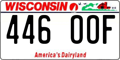 WI license plate 446OOF