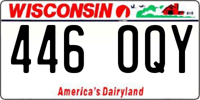 WI license plate 446OQY