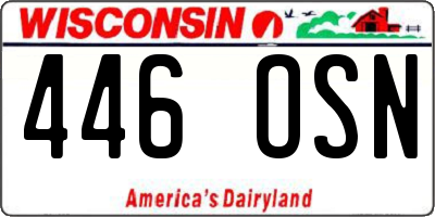 WI license plate 446OSN